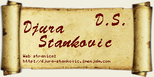 Đura Stanković vizit kartica